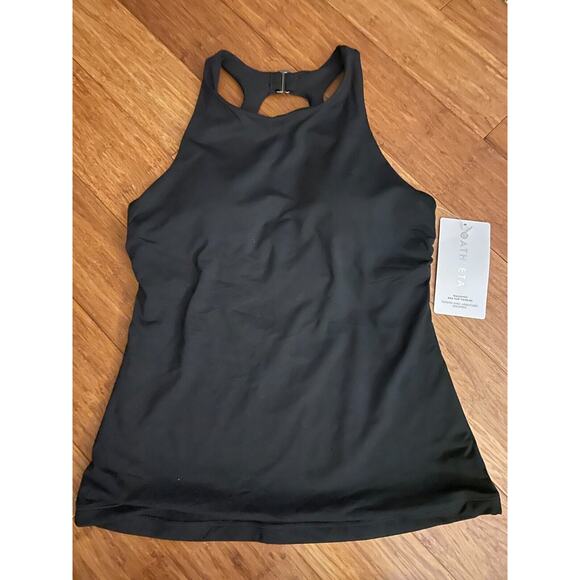 NWT ATHLETA Maldives Bra Cup Tankini Top, Size 34 B/C Black $84 - Picture 4 of 5